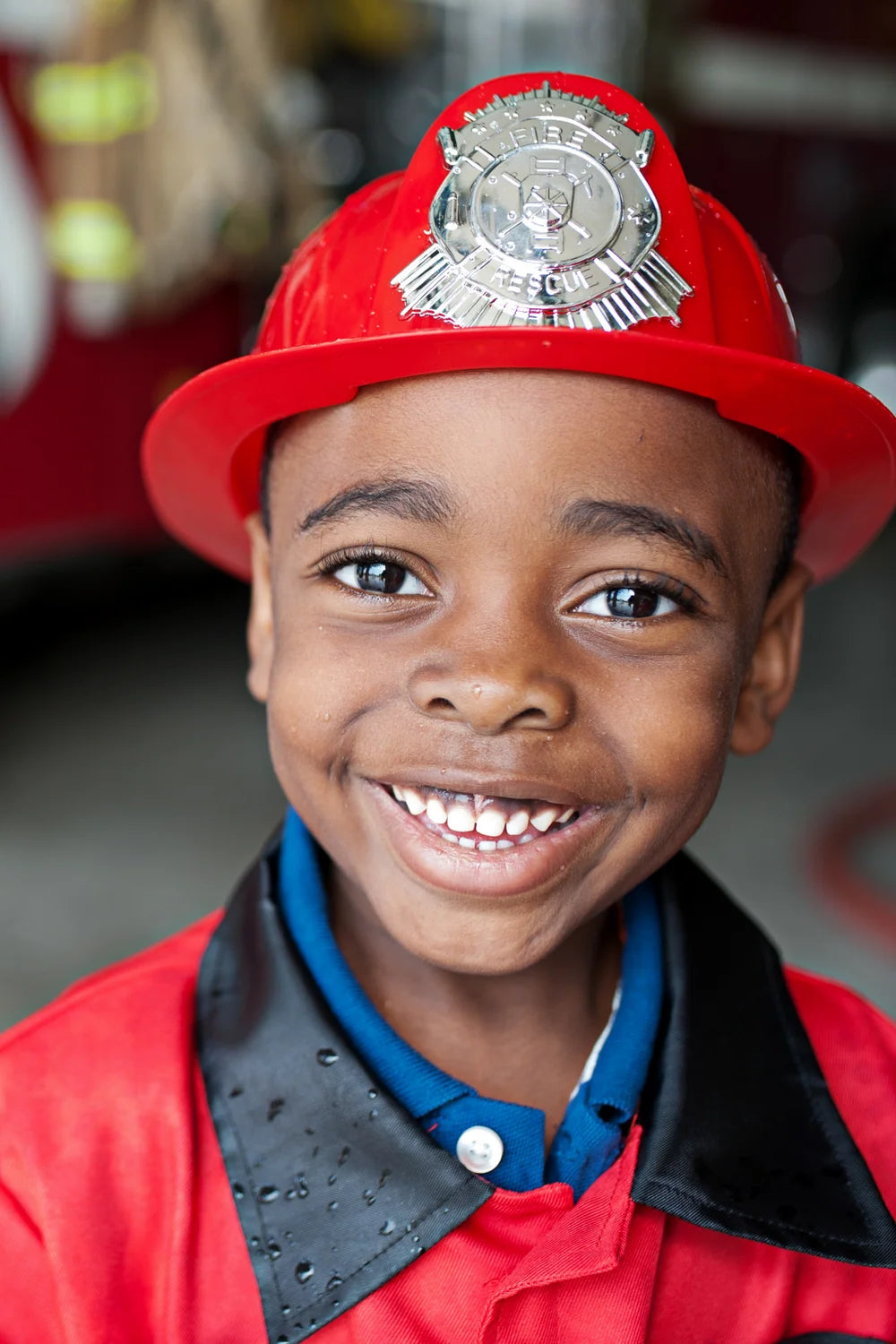 Fireman Coat Costume Set For Kids 3-5, 5-Piece