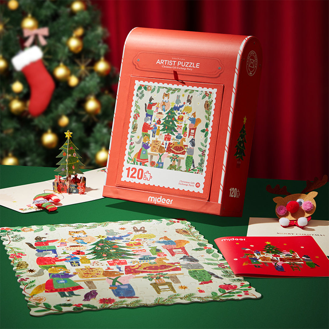 Christmas Gift Exchange Party: 120 Pieces, Puzzle for Kids 3+
