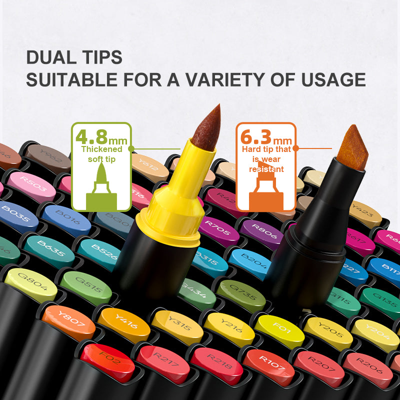 Dual tip Oily Markers 80pcs