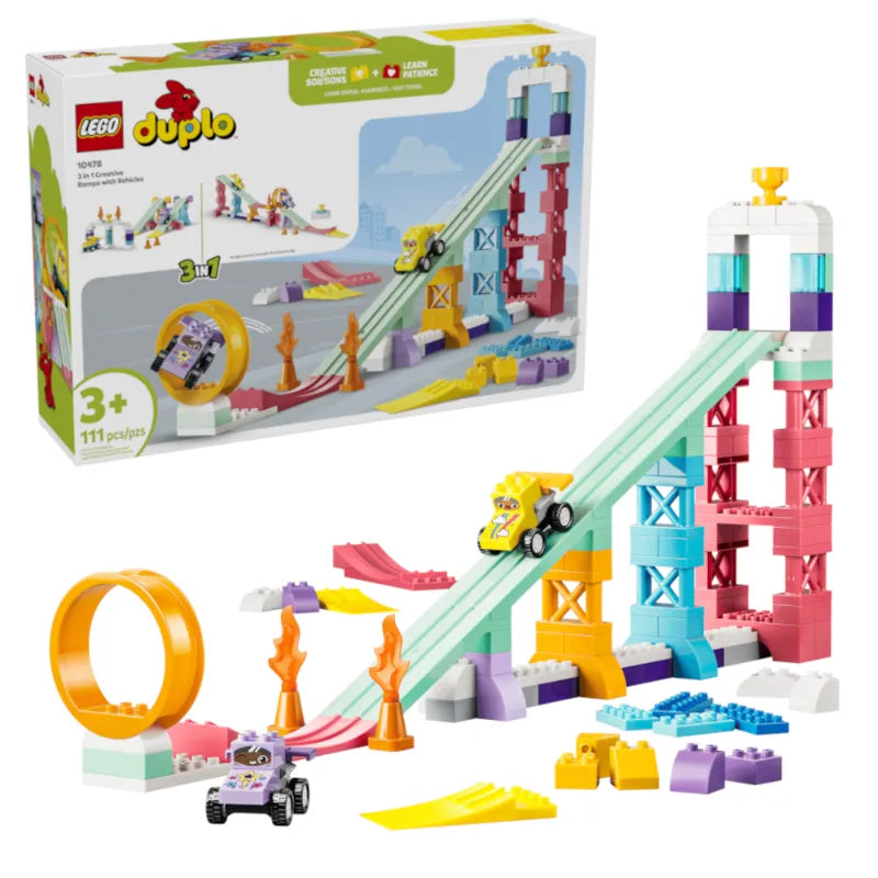 3 in 1 Creative Ramps with Vehicles 10478, Lego DUPLO