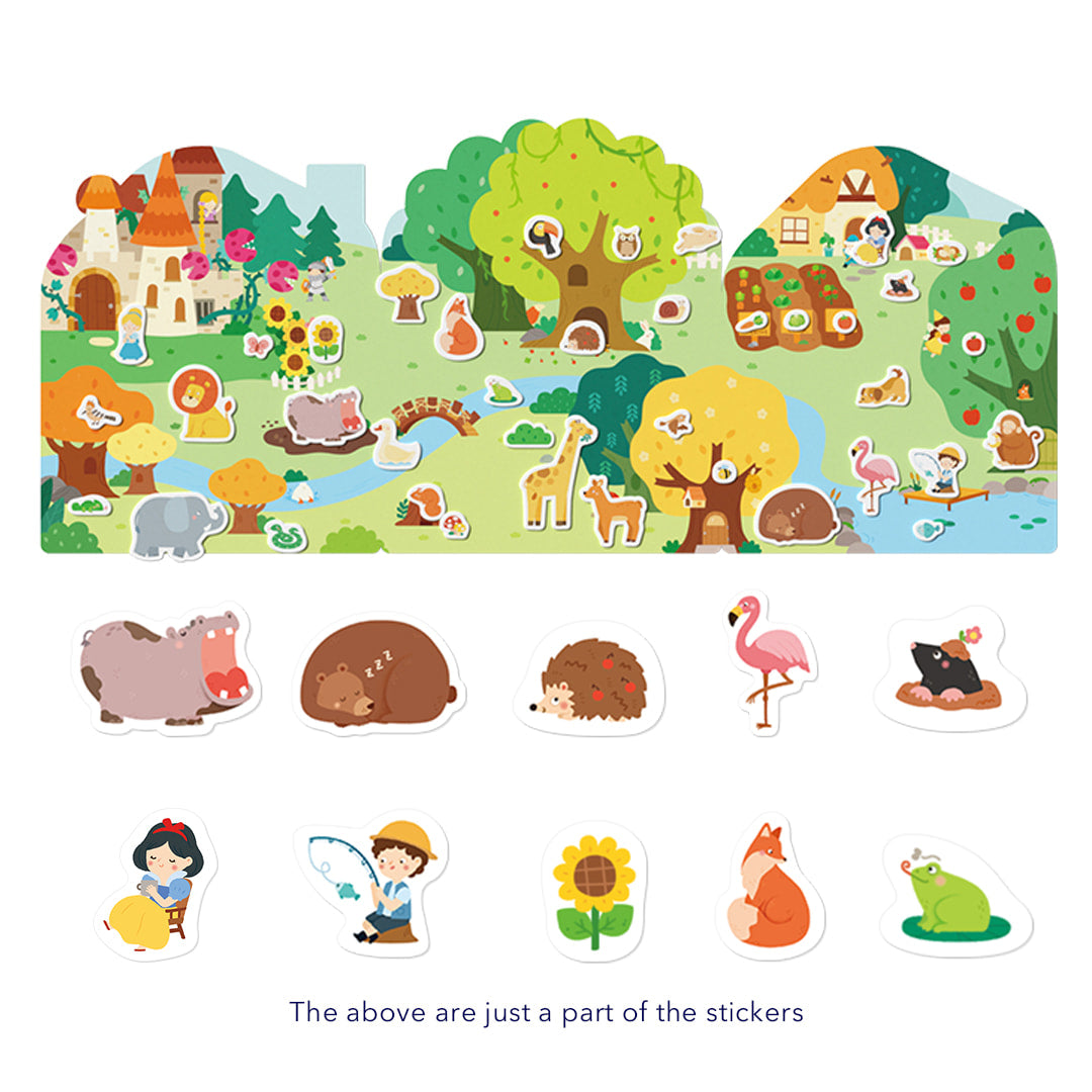 Reusable Jelly Sticker Set - The Busy Animal Town