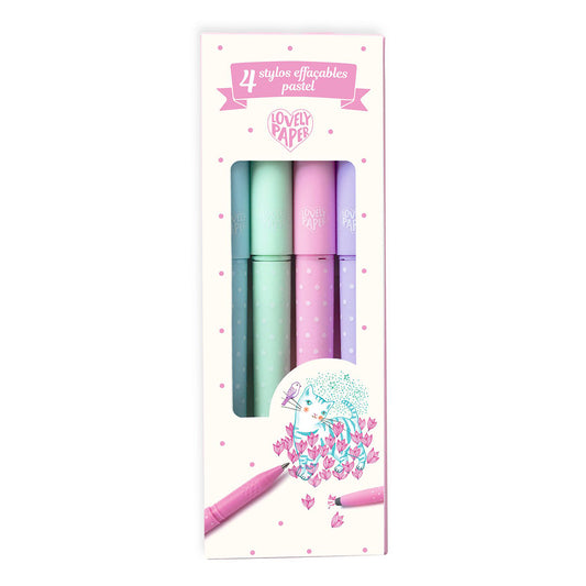 Djeco 4 Pastel erasable pens