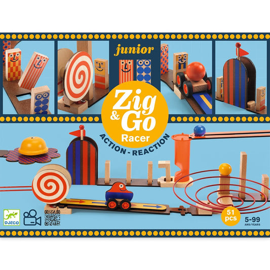 Djeco Zig & Go Junior - Racer - 51pcs