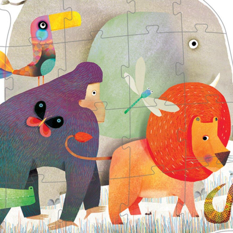 Animal Parade, Giant Floor Puzzle 36 Pieces, 4+, 1.3m Long Parade Scene