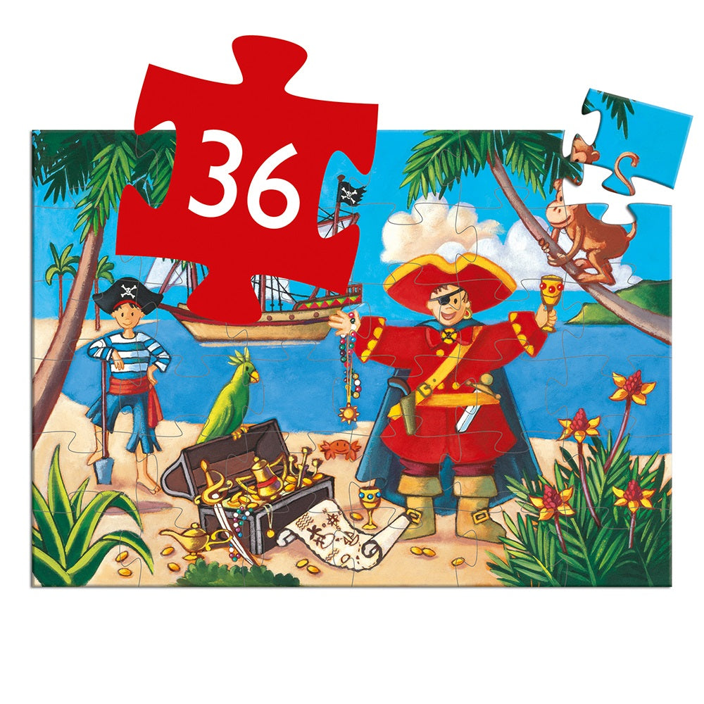 Djeco The pirate and his treasure - 36 pcs