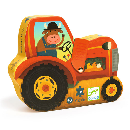 Djeco The tractor - 16 pcs