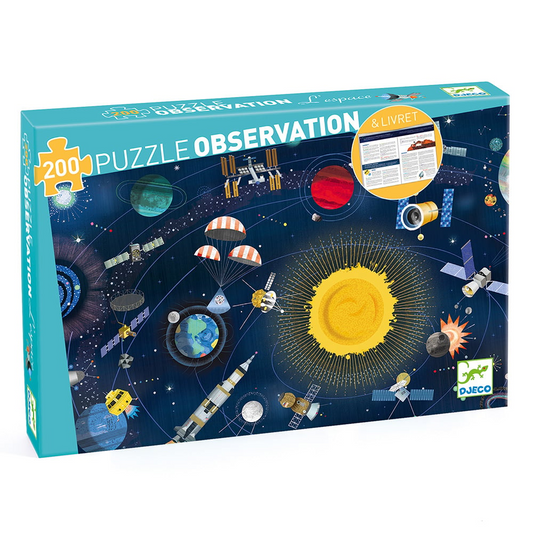 Djeco Observation puzzles The space + booklet - 200 pcs