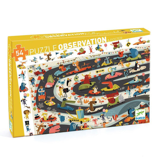 Djeco Puzzles - Observation puzzles Car rally - 54 pcs FSC MIX