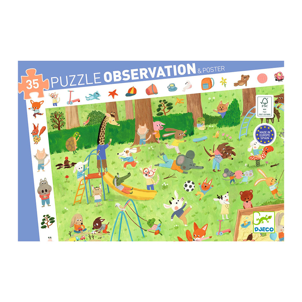Djeco Little friends' garden - 35 pcs observation puzzle - FSC MIX