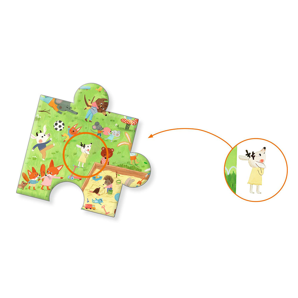 Djeco Little friends' garden - 35 pcs observation puzzle - FSC MIX