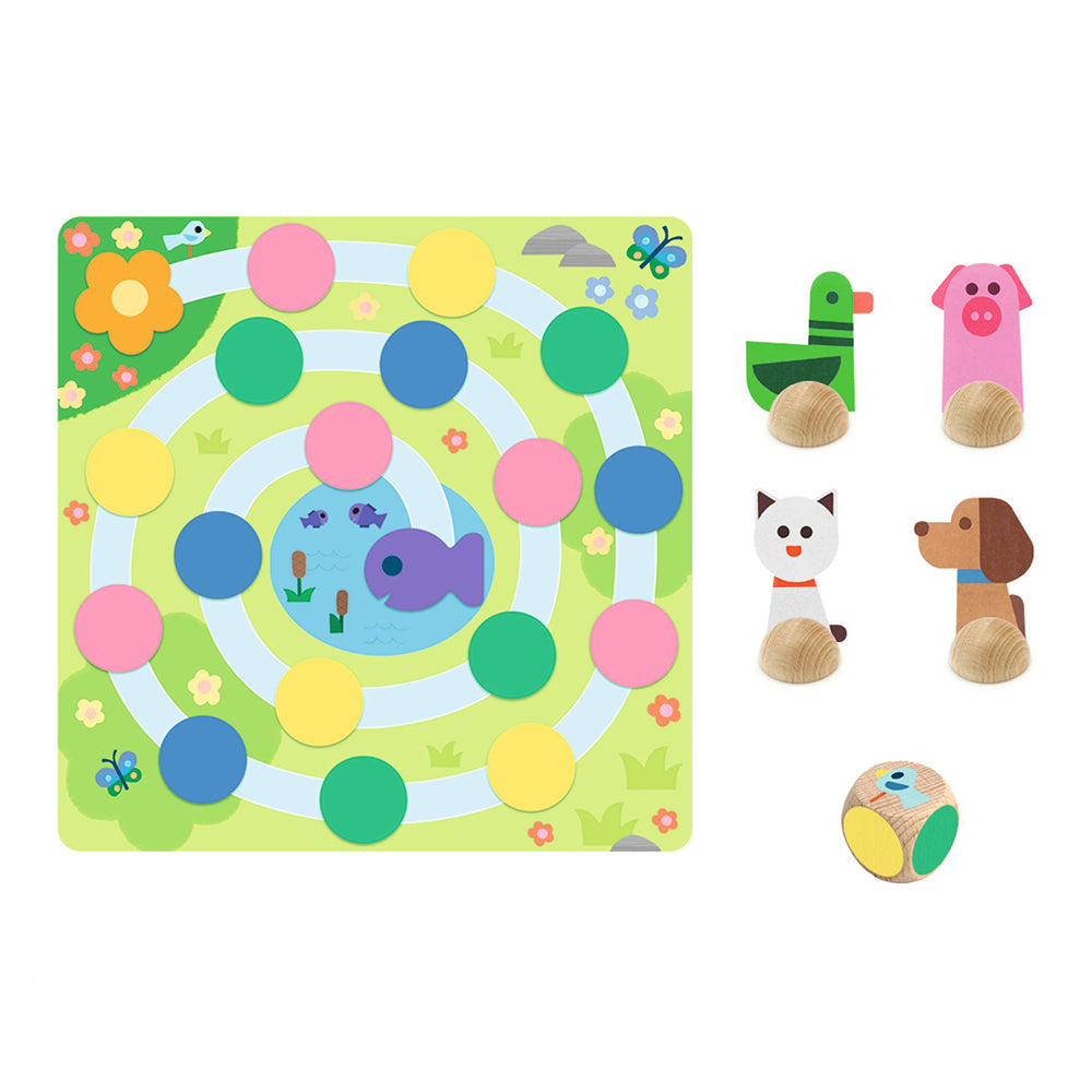 Djeco At the farm - 5 GAMES Memo-Domino-Loto-Puzzle-Ludo