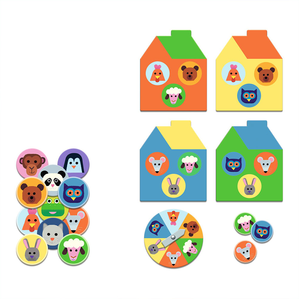 Djeco At the farm - 5 GAMES Memo-Domino-Loto-Puzzle-Ludo