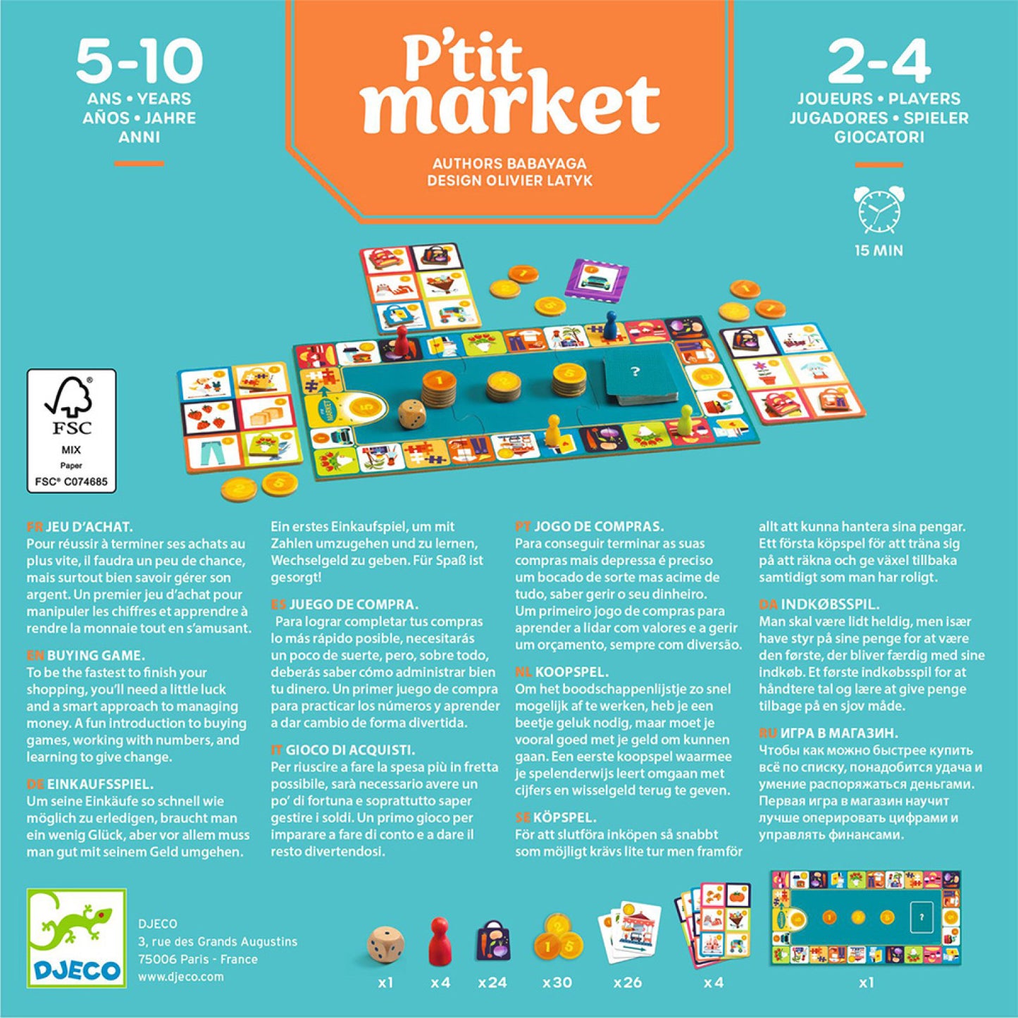 Little Market, Board Game, 5+, Shop, Count & Give Change