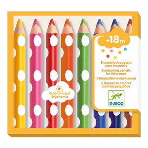 For little ones 8 colouring pencils