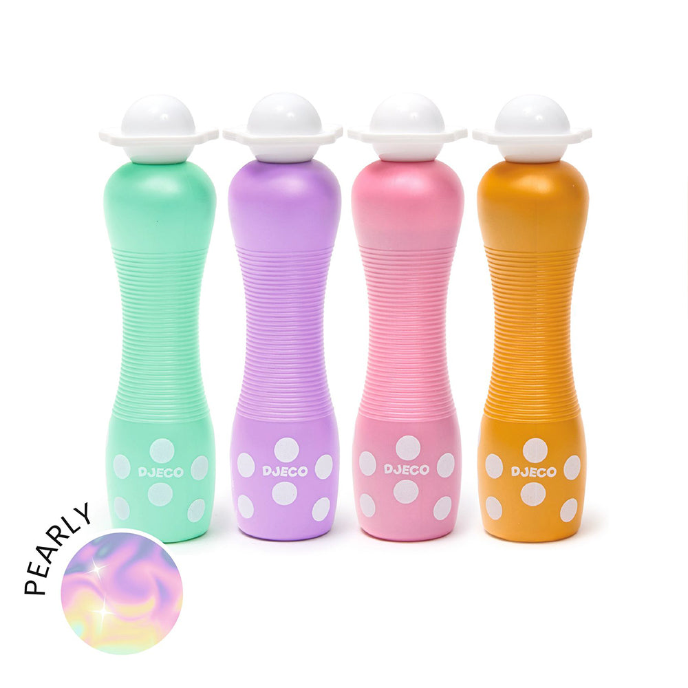 4 markers with foam tip pearl colors, Djeco