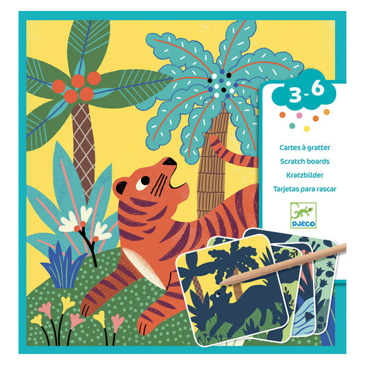 Djeco Scratch Cards Big animals