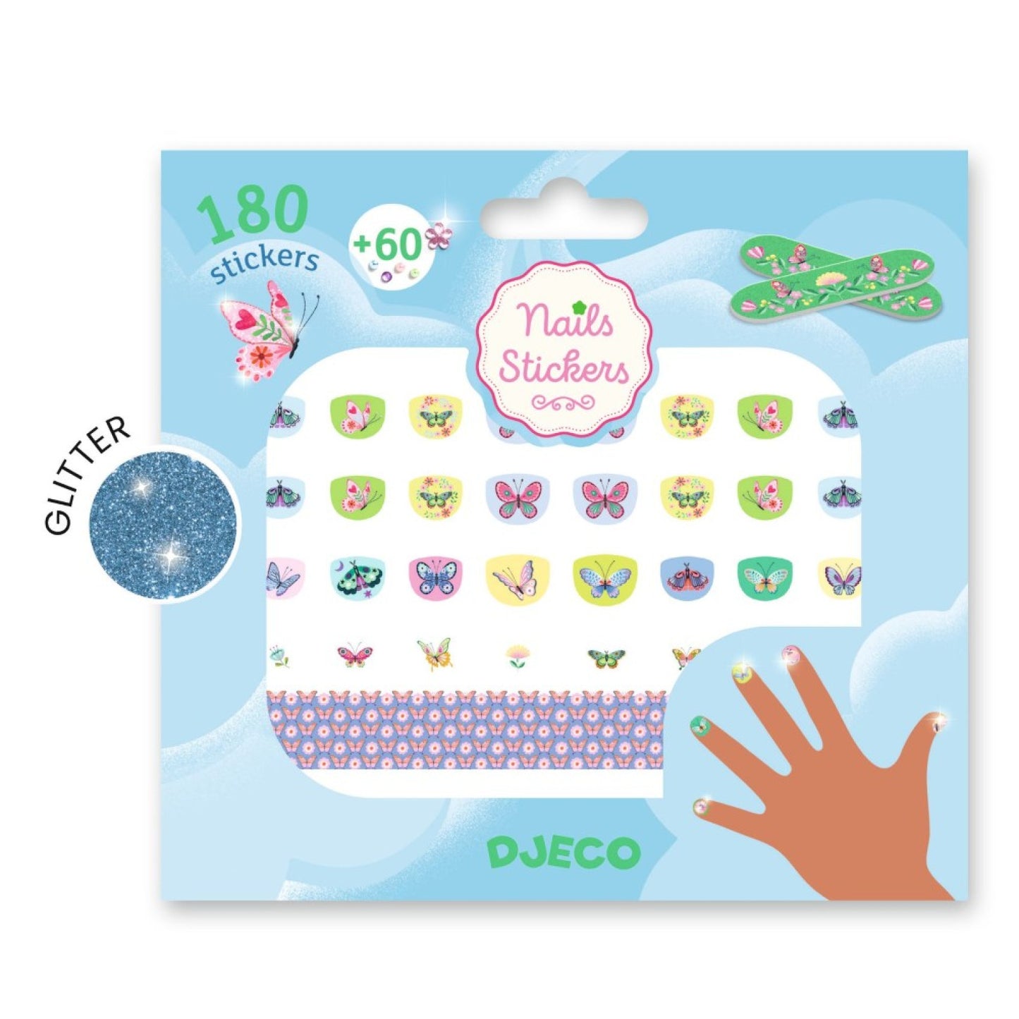 Springtime butterflies, Nail Stickers for Kids