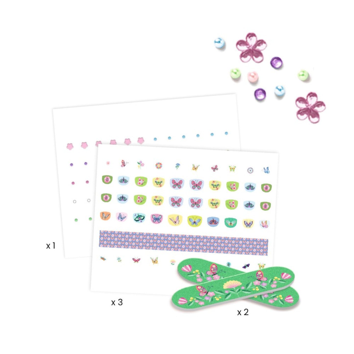 Springtime butterflies, Nail Stickers for Kids