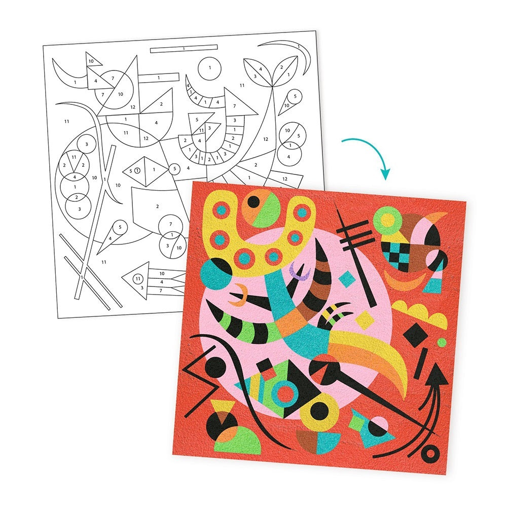 Djeco Inspired by Vassily Kandinsky, Sand Painting Abstract Art