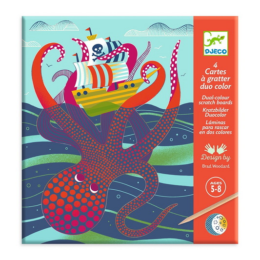 Djeco Art and craft Small gifts for older ones - Scratch cards Topsy-turvy