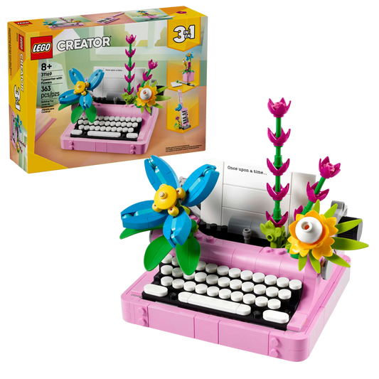 Typewriter with Flowers 31169, LEGO Creator