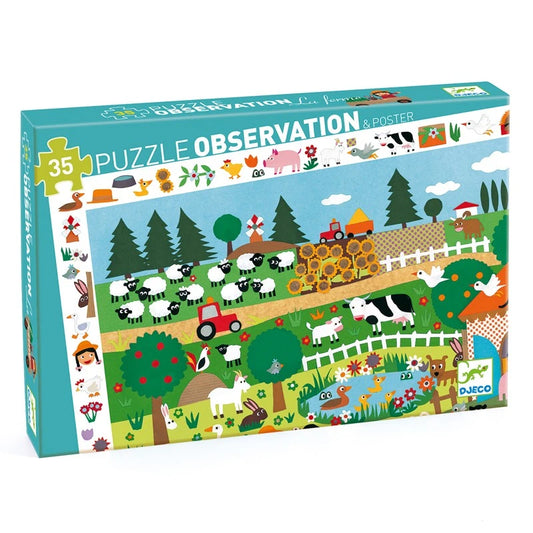 Djeco Puzzles observation The farm - 35 pcs - FSC MIX