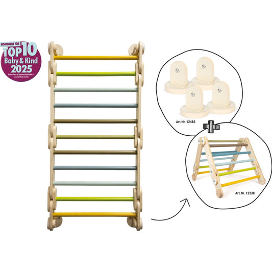 2-in-1 Climbing Triangle Wall Bars "Adventure", Small foot