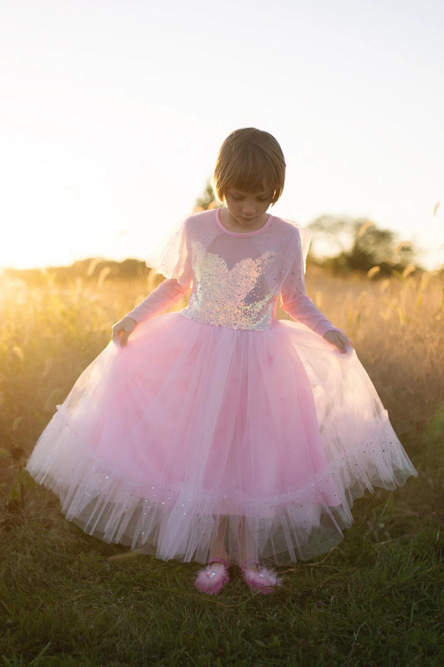 Elegant In Pink Dress For Kids 5-6
