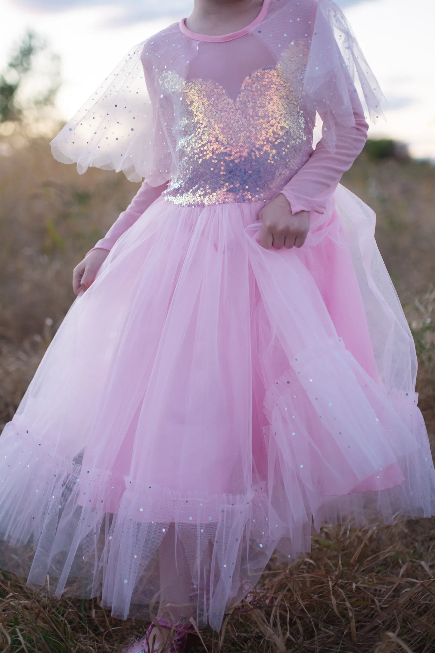 Elegant In Pink Dress For Kids 5-6