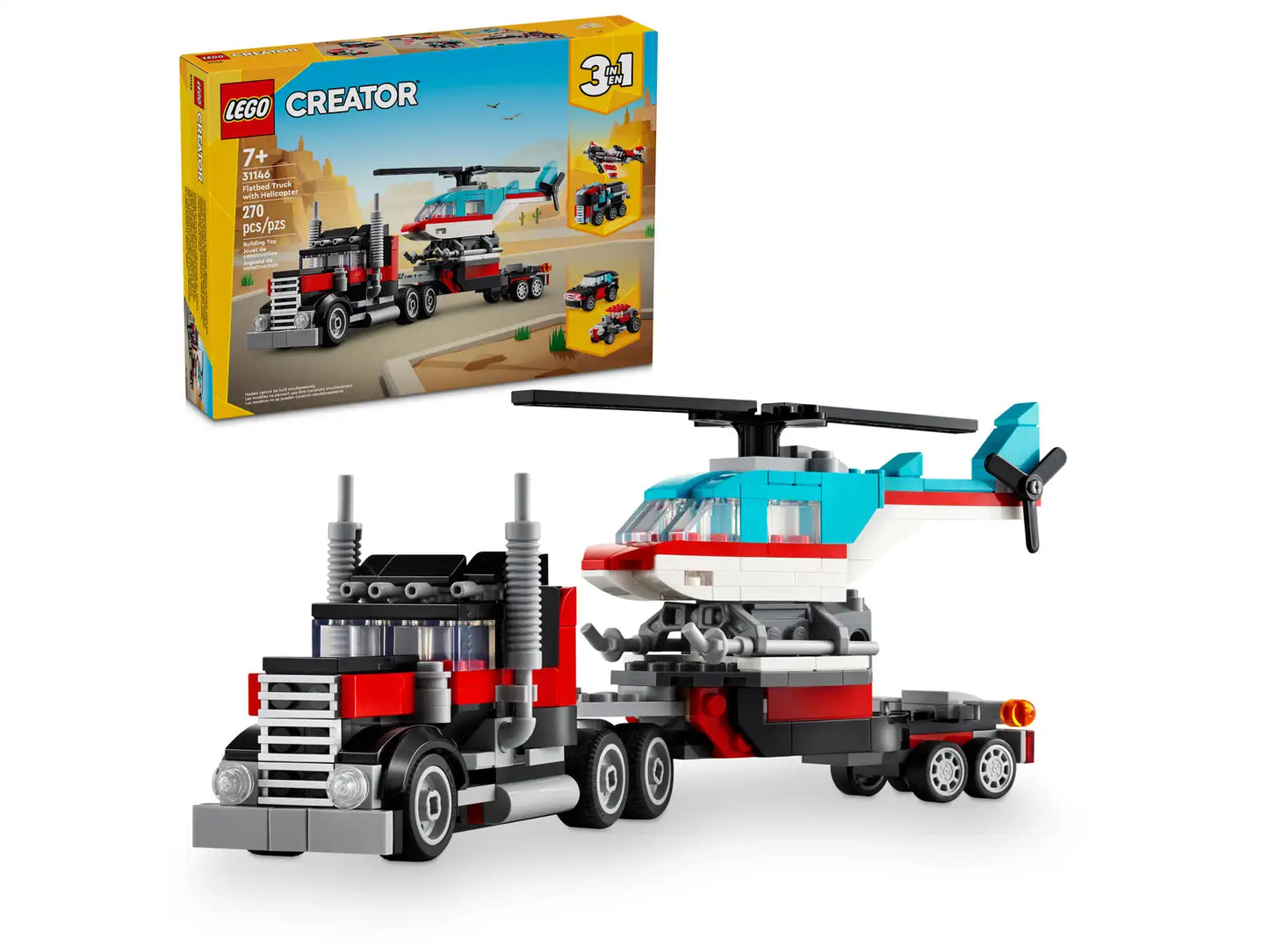 LEGO® Creator Flatbed Truck with Helicopter 31146