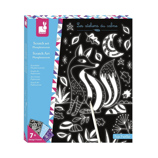 SCRATCH ART GLOW IN THE DARK, Janod