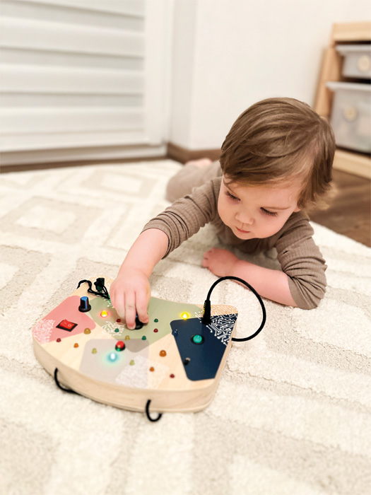 Motor Activity Board LED Light and Switches, Small foot