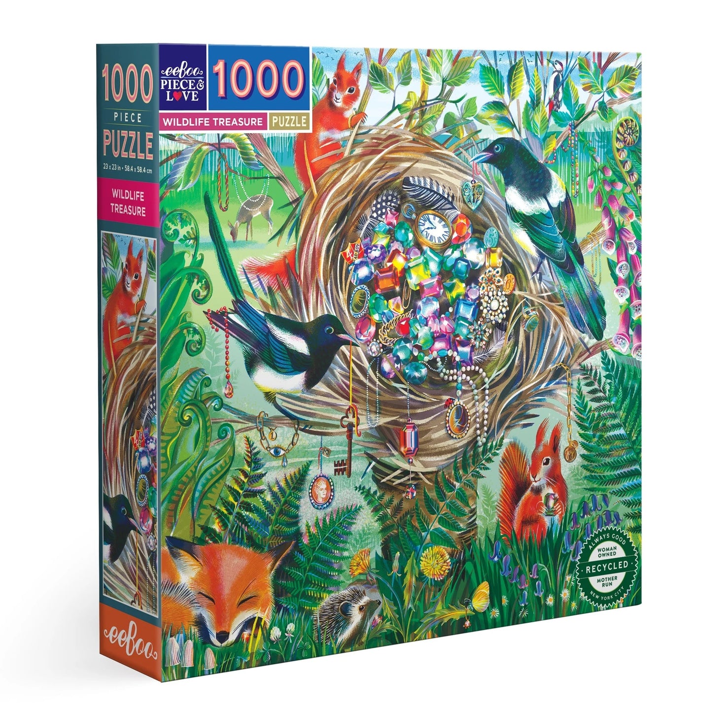 PUZZLE WILDLIFE TREASURE 1000PCS, eeBoo