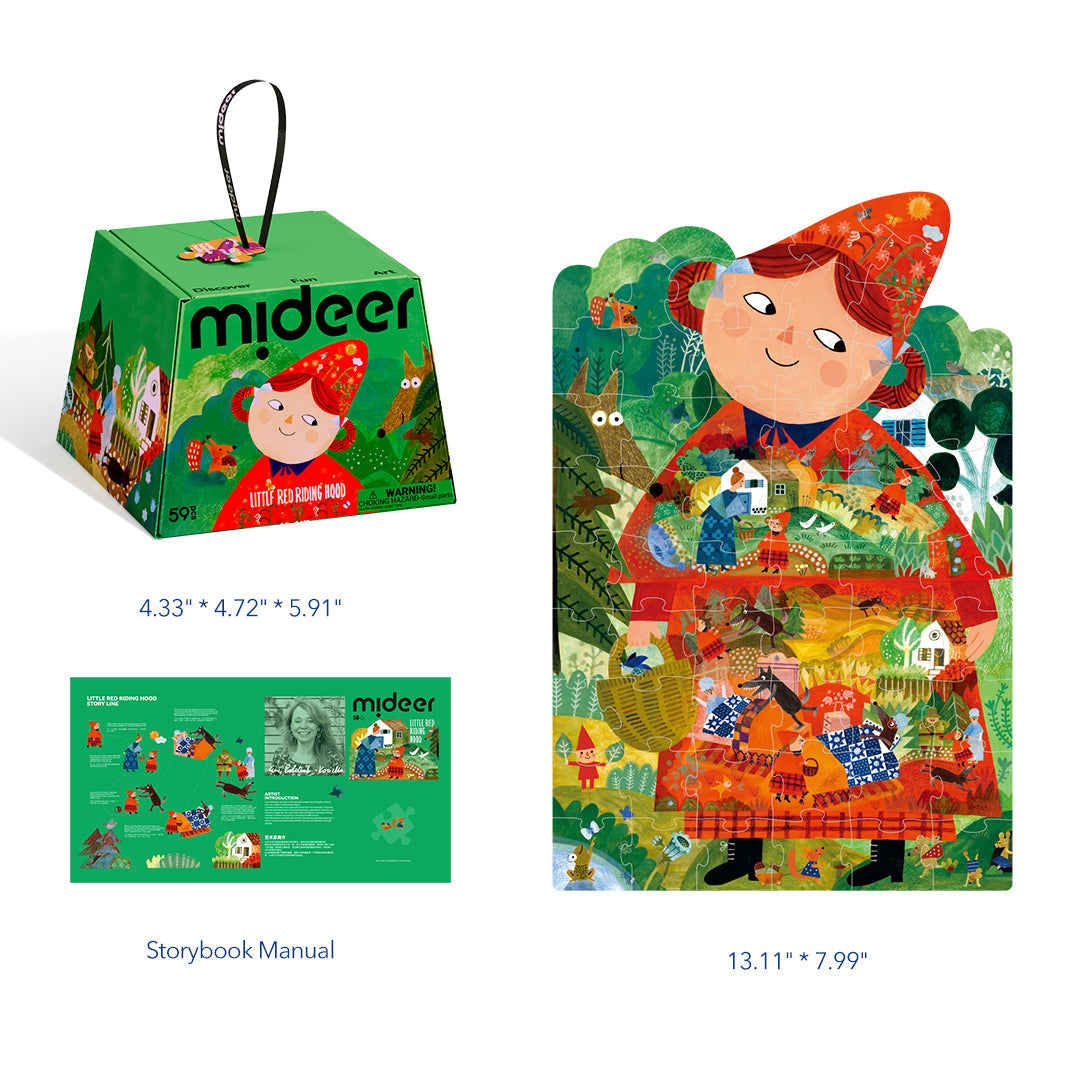 Artist Fairytale Puzzle: Little Red Riding Hood 59 pcs, Mideer