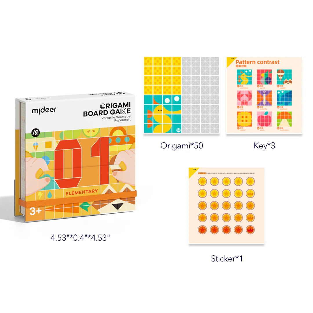 Origami Board Game - Versatile Geometry Papercraft  (Elementary), Mideer