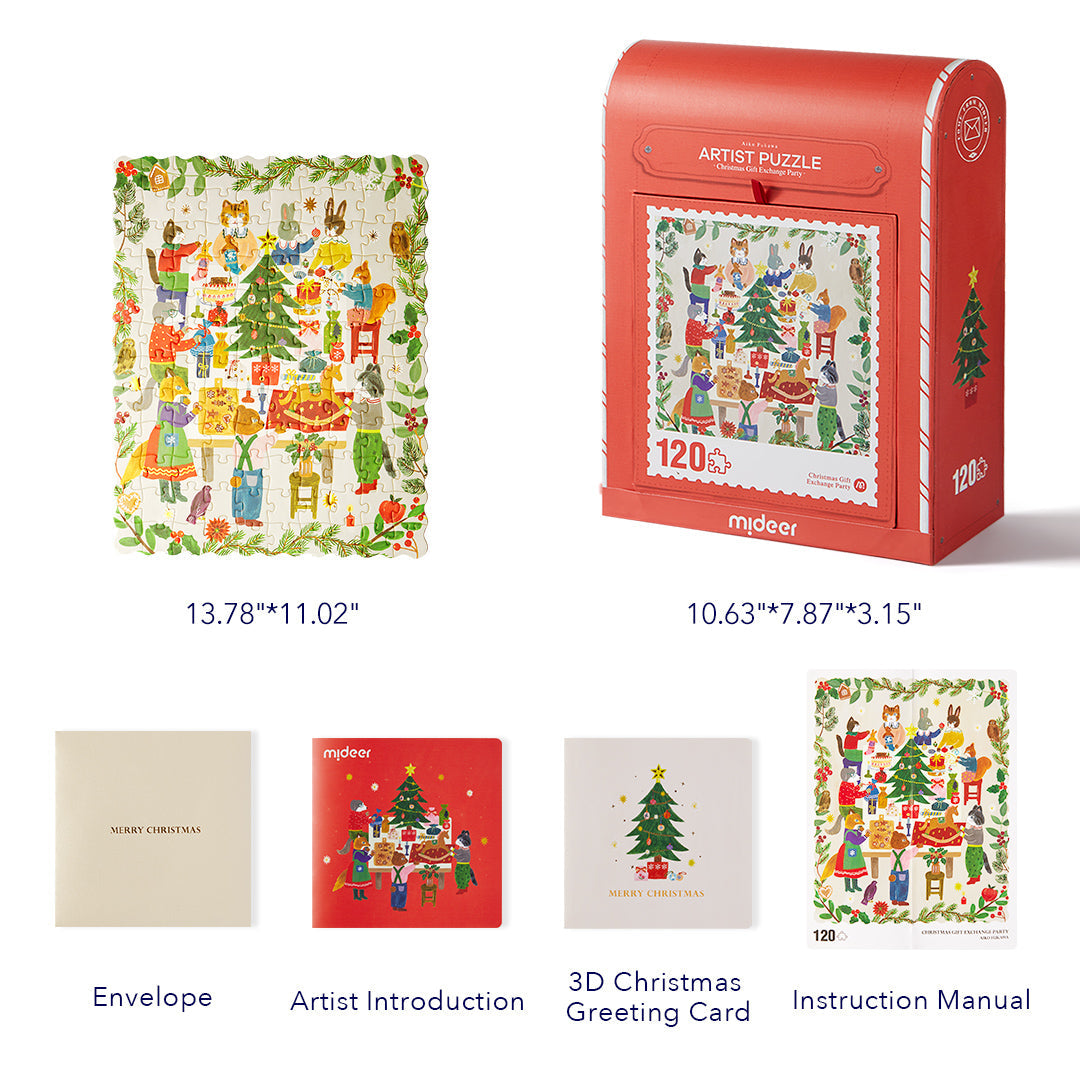 Christmas Gift Exchange Party: 120 Pieces, Puzzle for Kids 3+