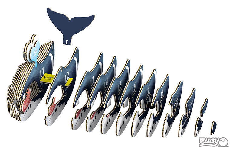 3D puzzle: Bowhead whale, EUGY