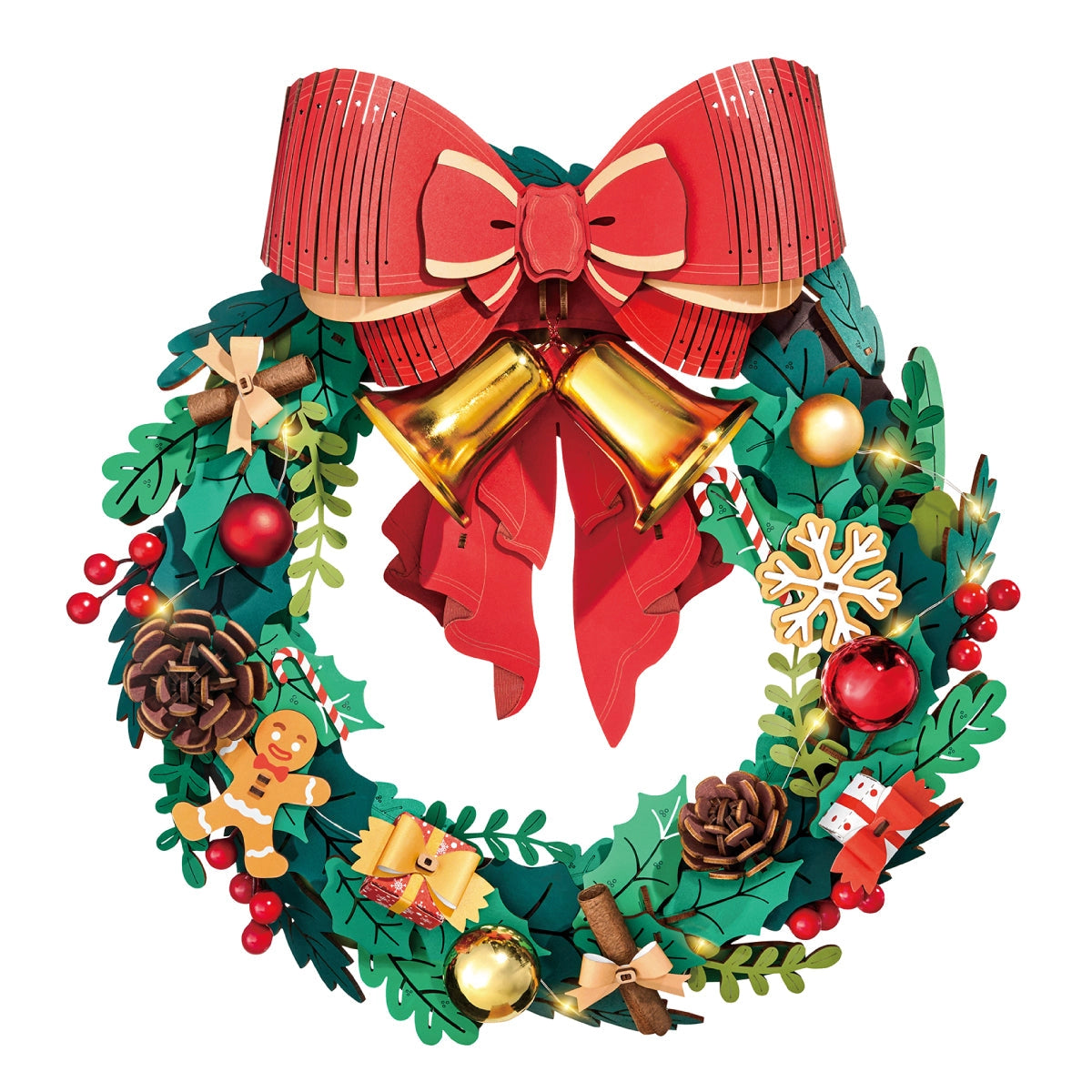 3D Wooden Puzzle: Christmas Wreath, Rolife