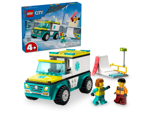 LEGO® City Emergency Ambulance and Snowboarder 60403