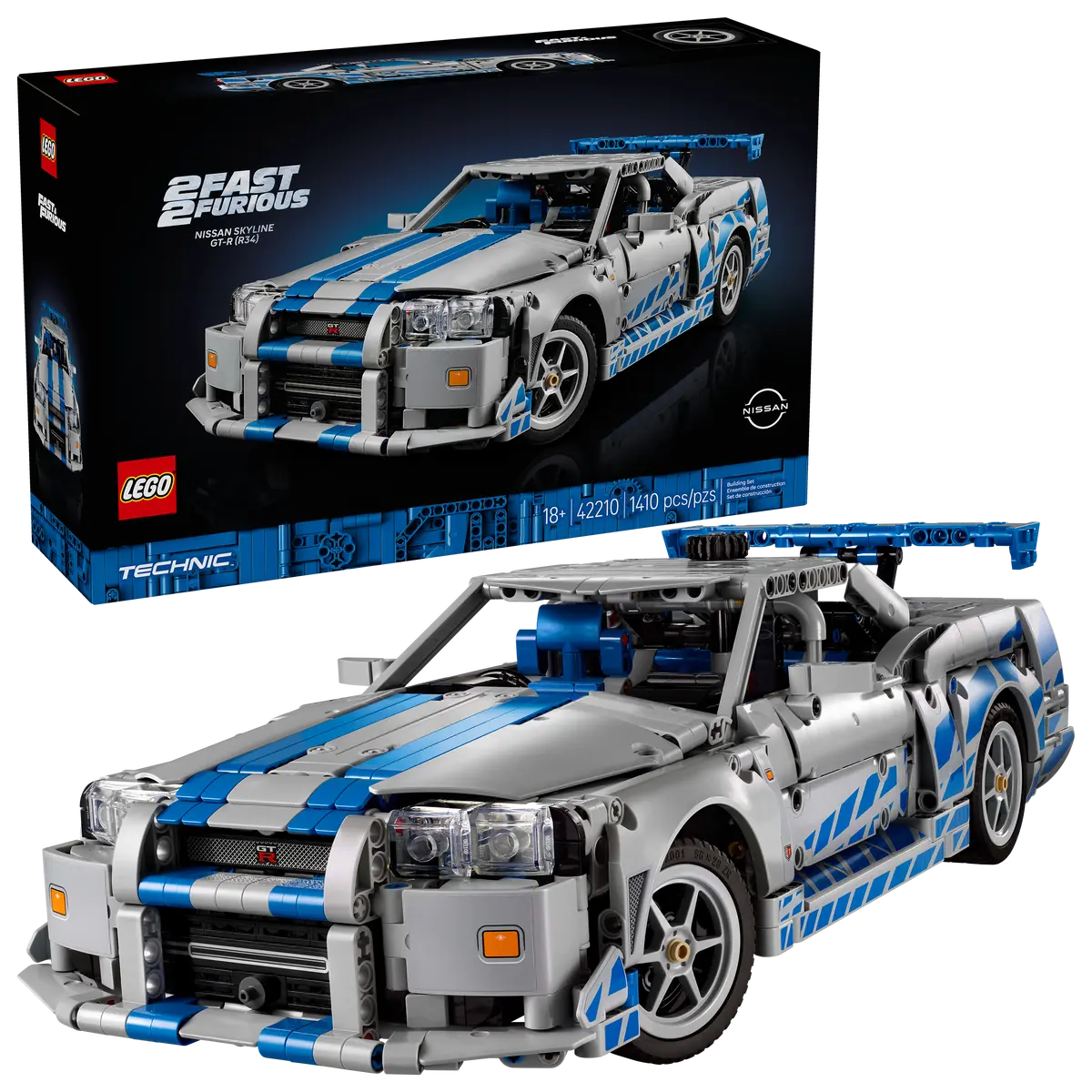 LEGO Technic 2 Fast 2 Furious Nissan Skyline GT‑R (R34) Car 42210