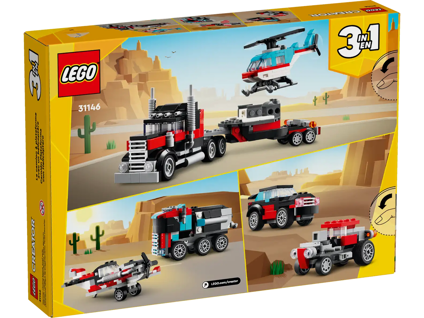 LEGO® Creator Flatbed Truck with Helicopter 31146