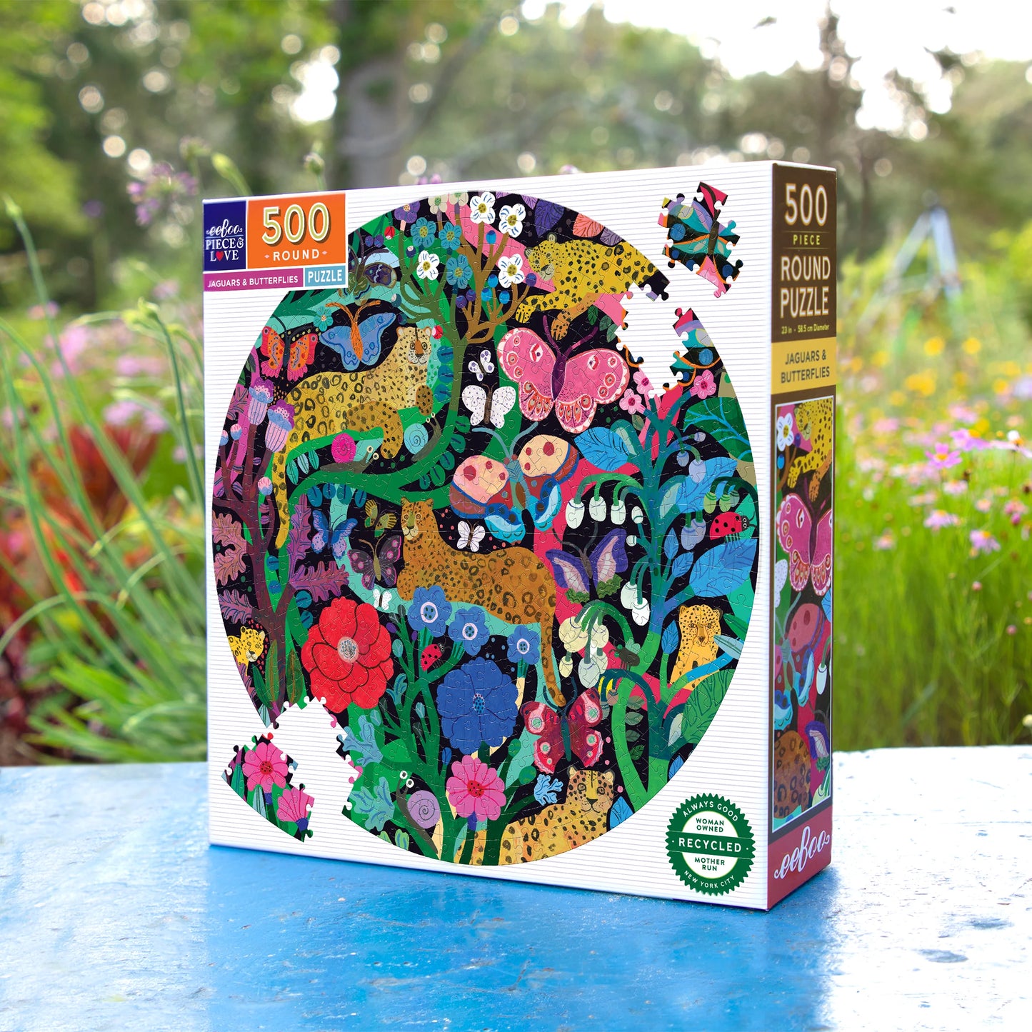 EEBOO PUZZLE 500 RD JAGUARS AND BUTTERFLIES