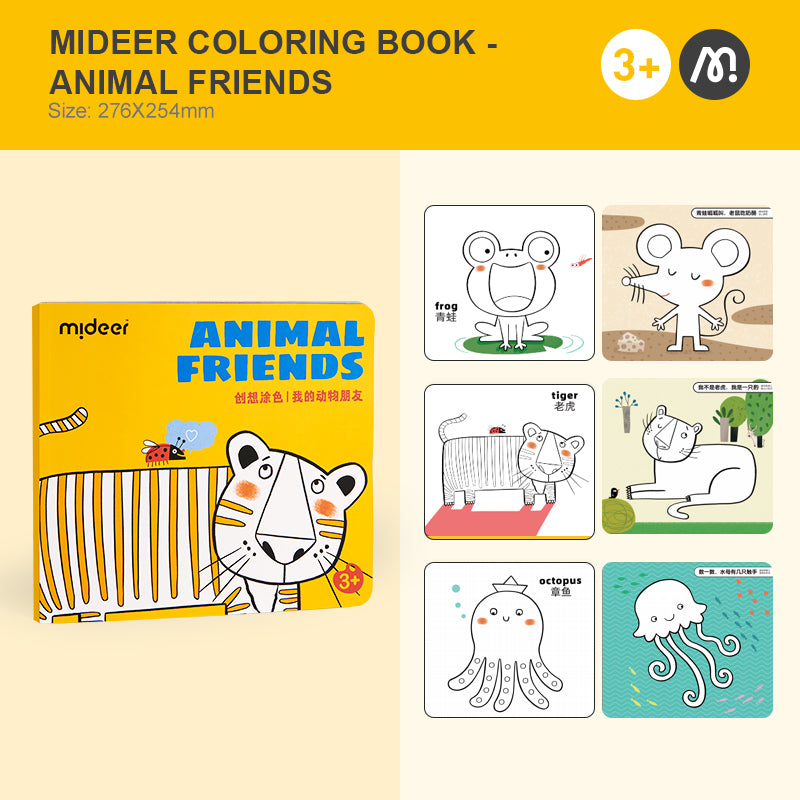 mideer Coloring Book - Animal Friends