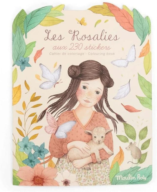 Colouring book + 230 stickers Les Rosalies, Moulin Roty