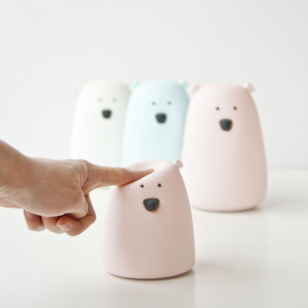 Rabbit & Friends Μini Bear Nightlight - White