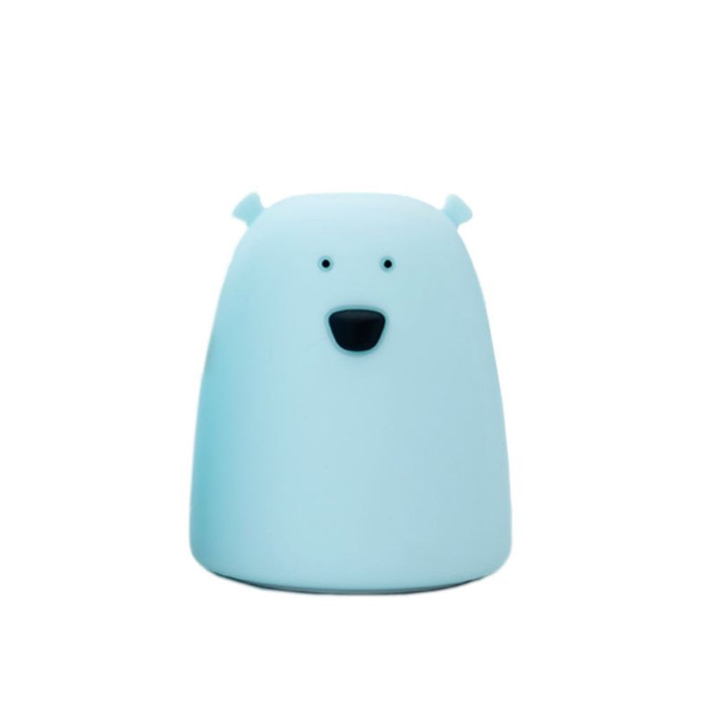 Rabbit & Friends Small Bear Nightlight - Blue
