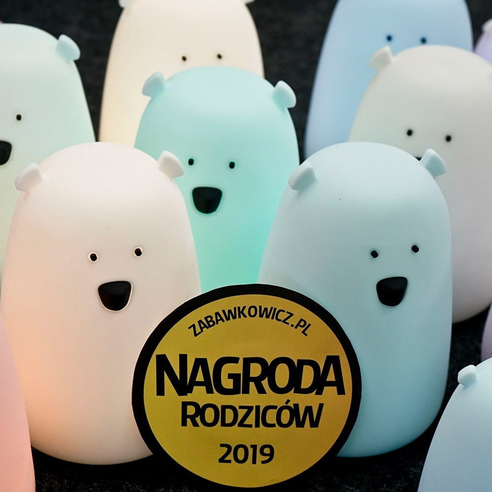 Rabbit & Friends Small Bear Nightlight - Blue