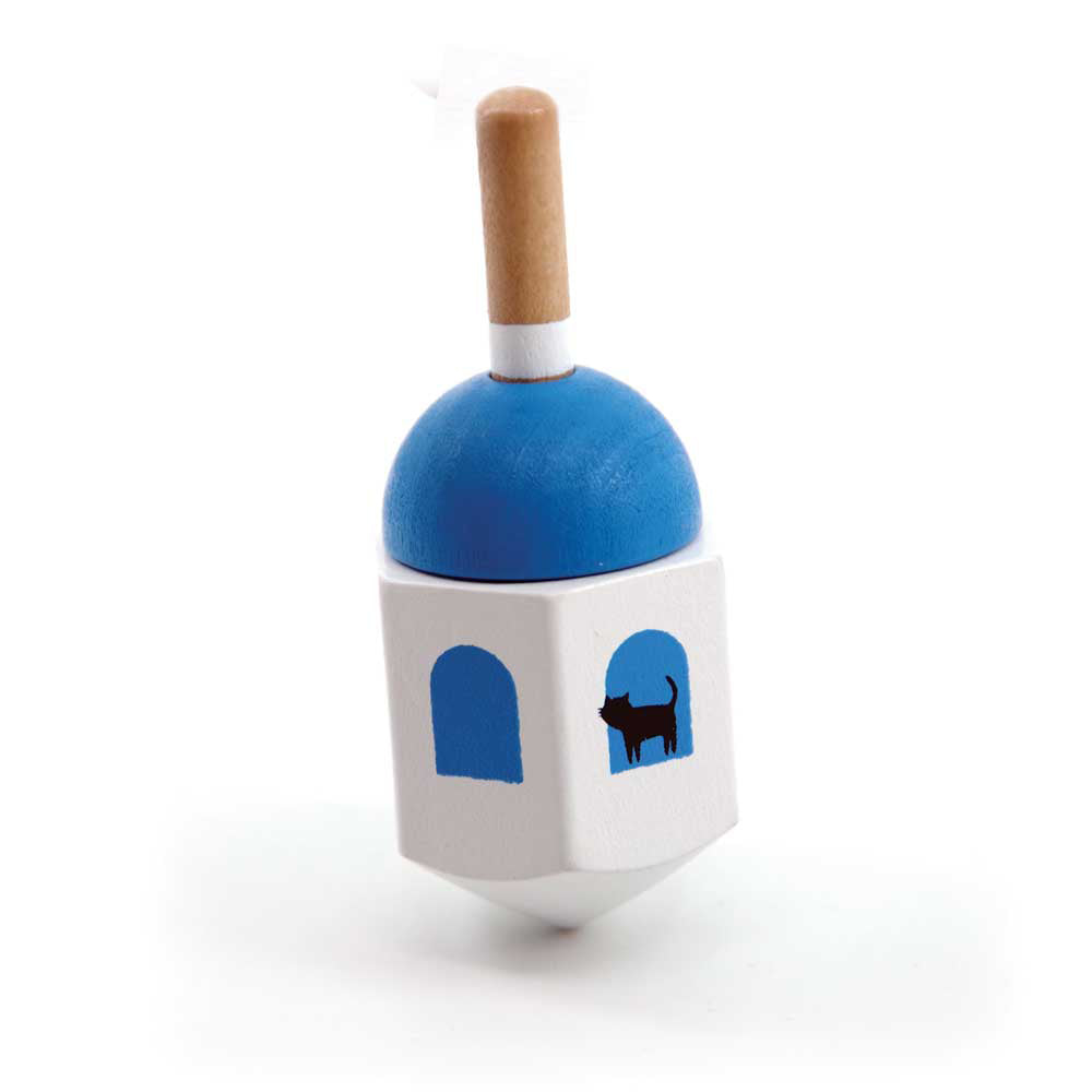 Svoora Set 2 Wooden Spinning Tops 'Island Breeze' Boat & Chapel
