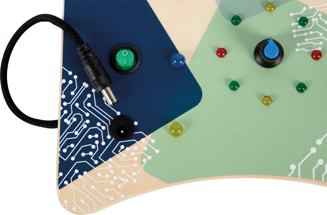 Motor Activity Board LED Light and Switches, Small foot