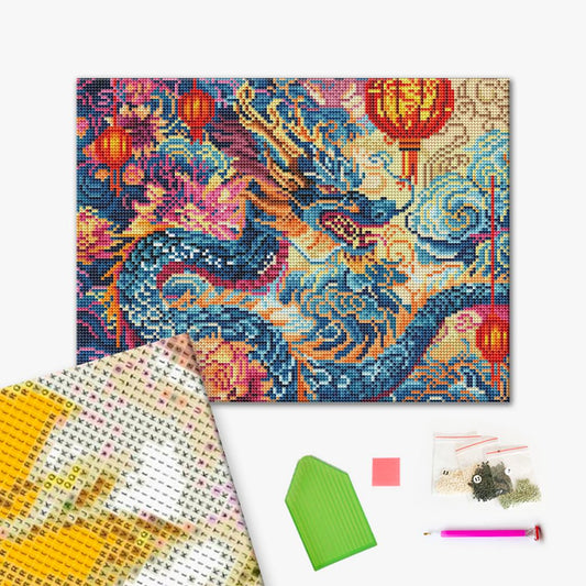 Blooming dragon Diamond painting, Brushme